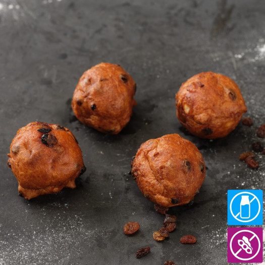 Oliebollen (smoutebol) met krenten en rozijnen glutenvrij 4 stuks